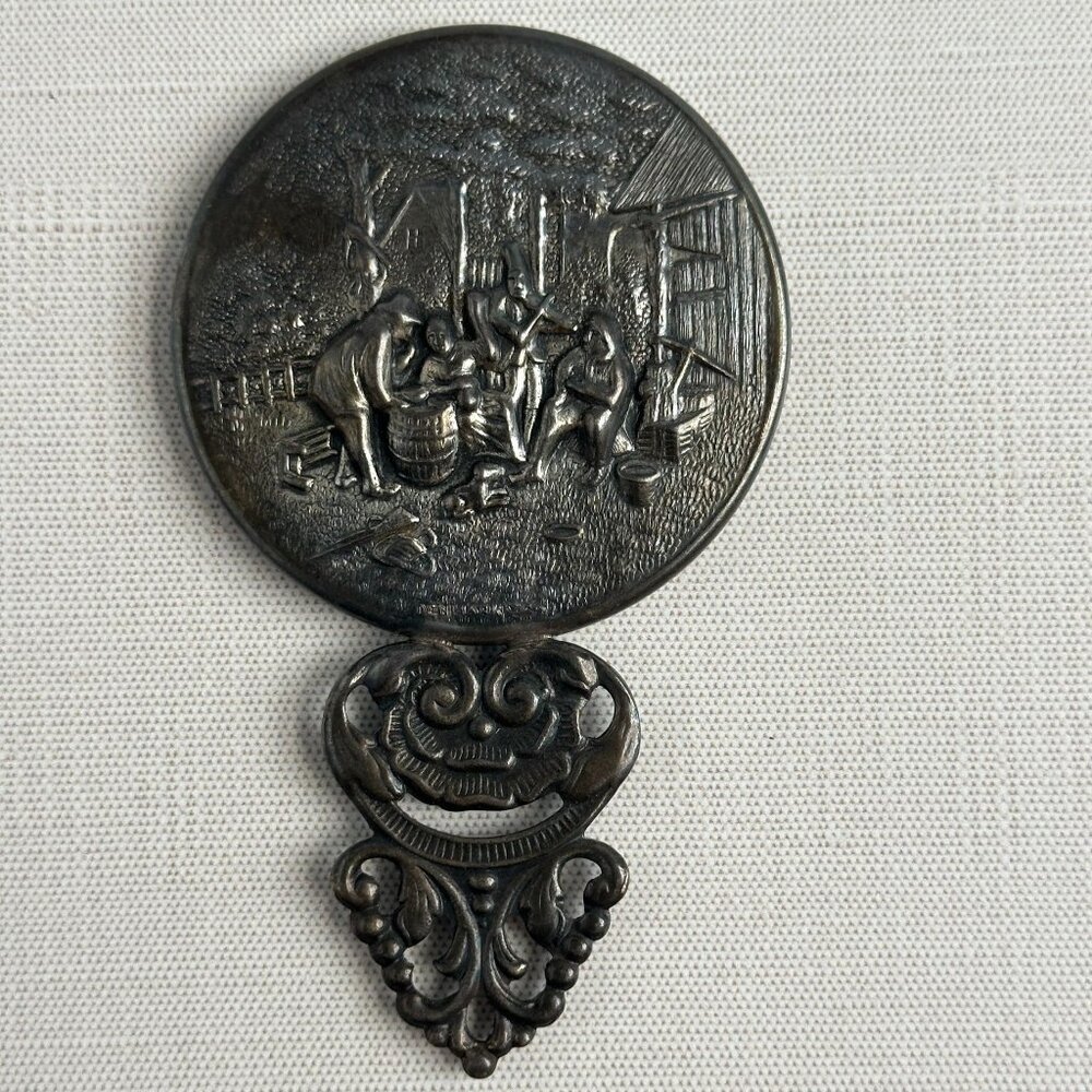 Hans Jensen Silverplate Vanity Mirror Denmark